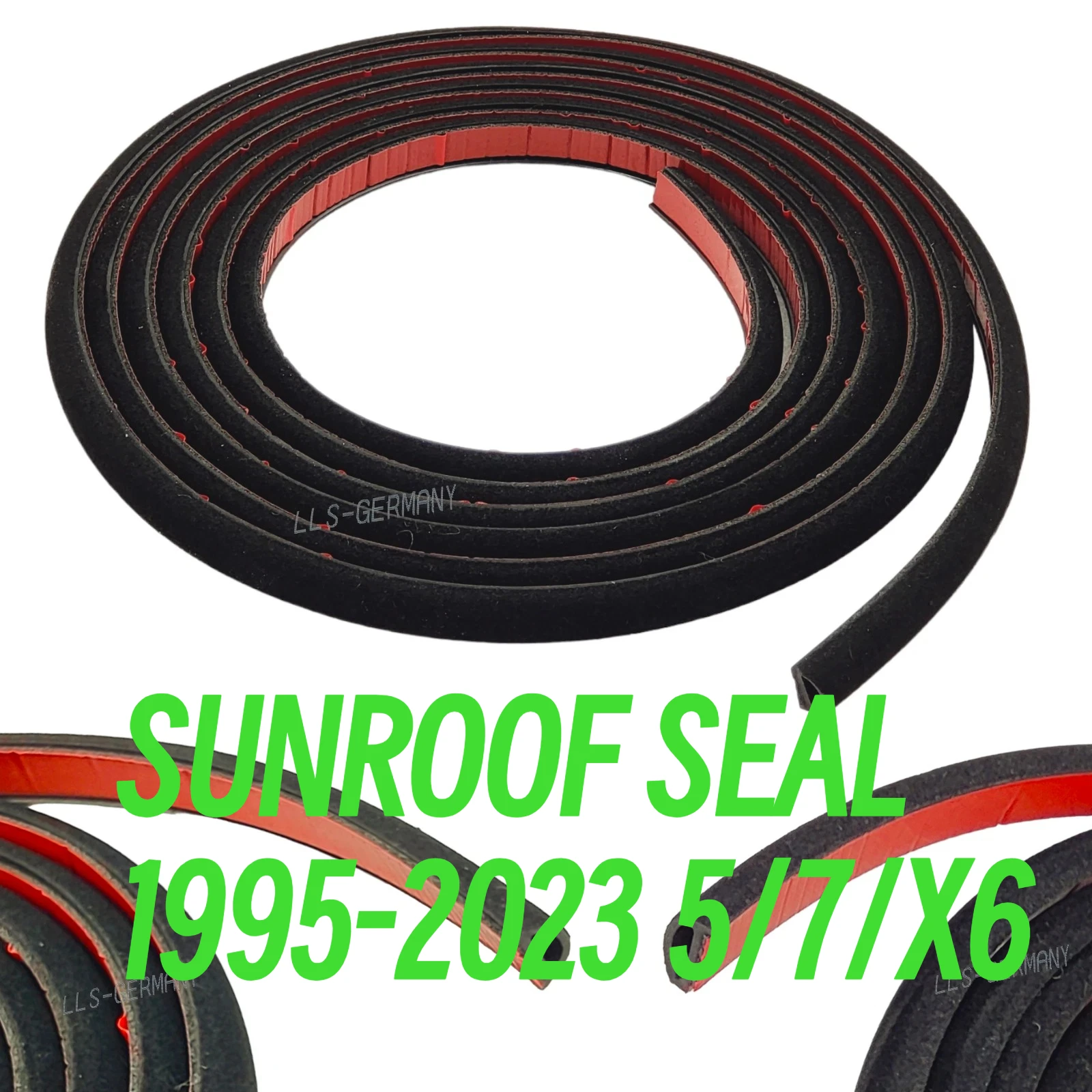 for 1995-2023 E38 E39 E60 E65 E71 E90 F01 F10 F12 F16 F90 G11 G12 G30 BMW 5/7/X6 Series Sunroof Seal Lenght 2980 mm 54107245551