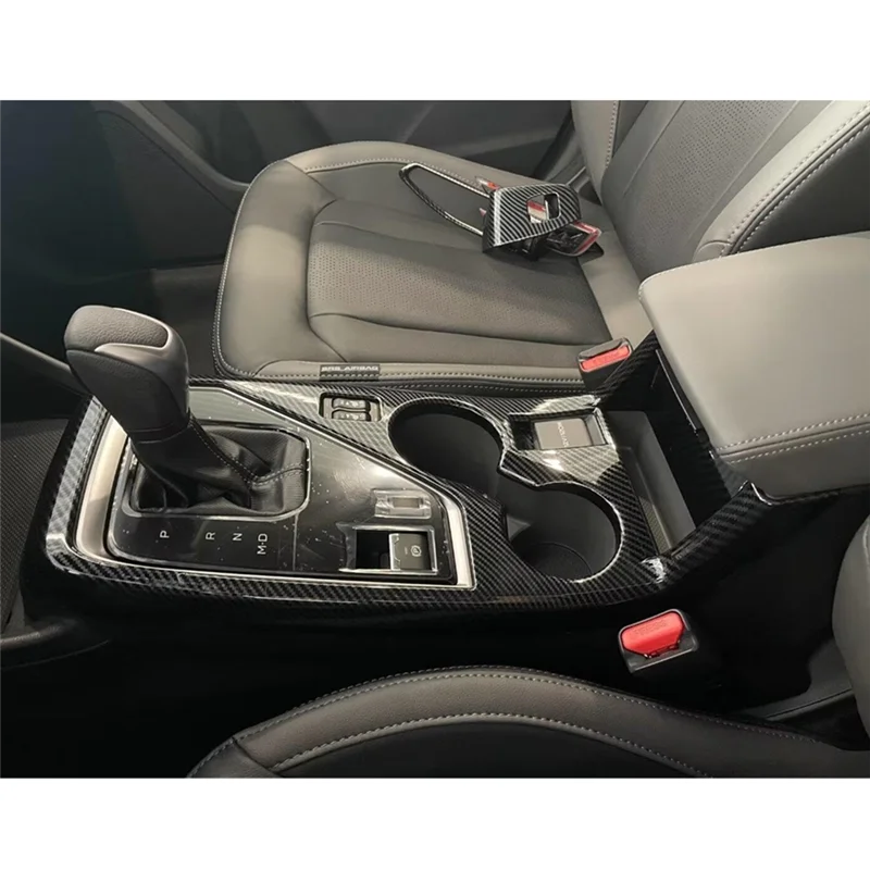 

For Subaru Crosstrek 2023 2024 Car Central Control Gear Shift Water Cup Holder Cover Trim Replacement ABS Carbon Fiber