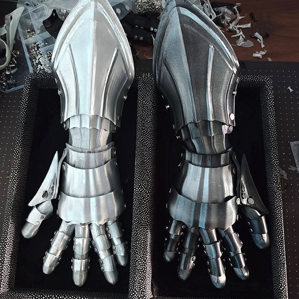 قفازات درع ميكانيكي تكتيكية مط - مراجعة 3D Printing Knight Armor وسعره