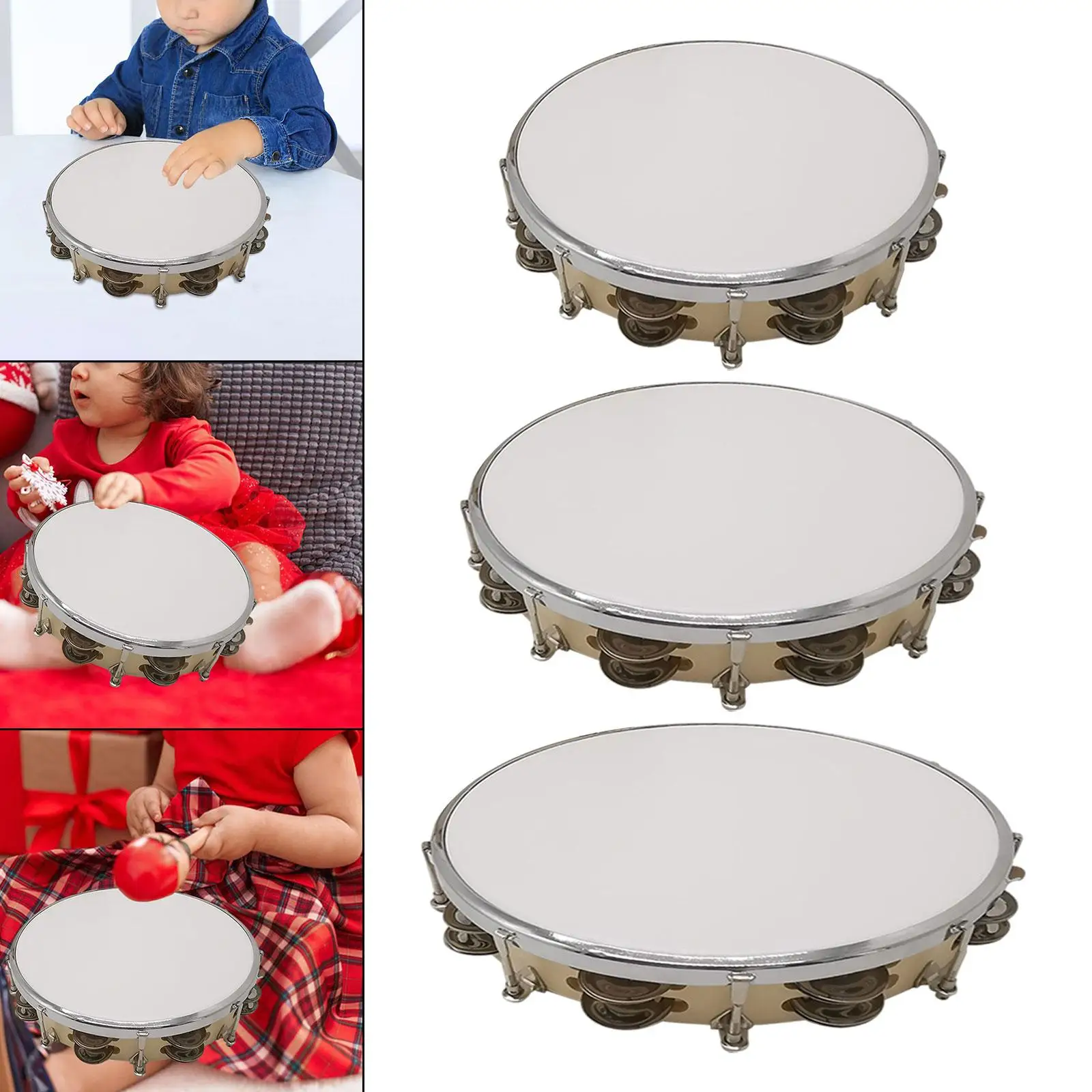 

Tambourine Gift Accessories Hand Drum for Kids and Adults Dance Photo Taking