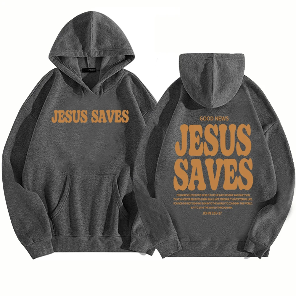 Jesus Saves Hoodie Christian Jesus Hoodie Religious Faith Sweatshirt Harajuku Hip Hop Pullover Tops Sweatshirt