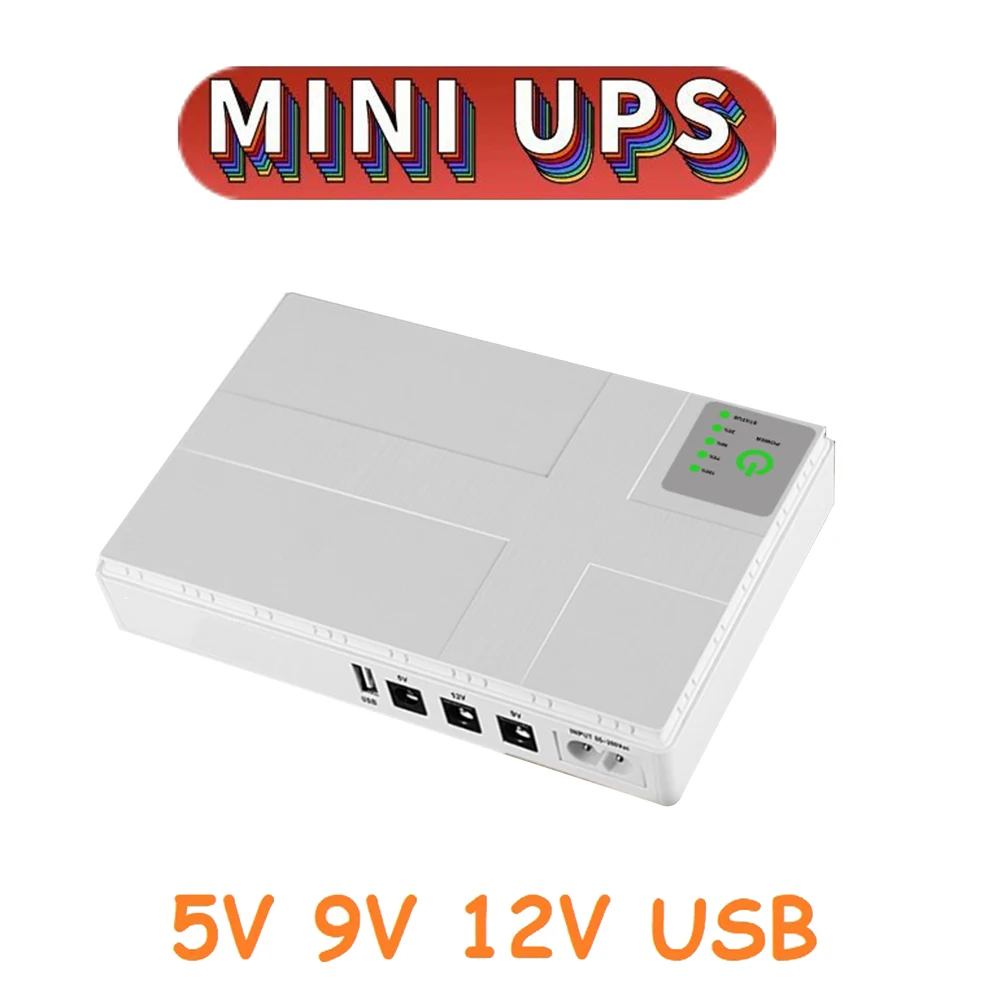 5V 9V 12V Mini UPS Uninterruptible Power Supply USB 10400MAh Battery Backup for WiFi Router CCTV(EU Plug)