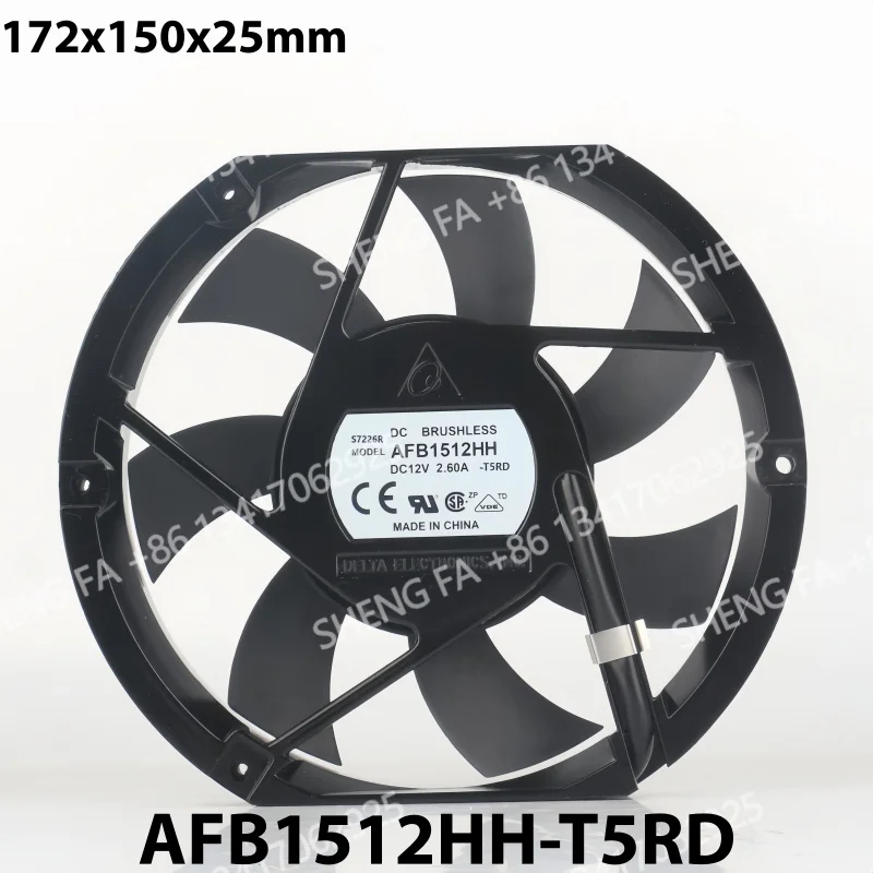 

AC EC 17225 172X150X25MM 17CM violent inverter ball bearing New original Delta 5V 24V 48V DC12V 2.60A AFB1512HH-T5RD cooling fan