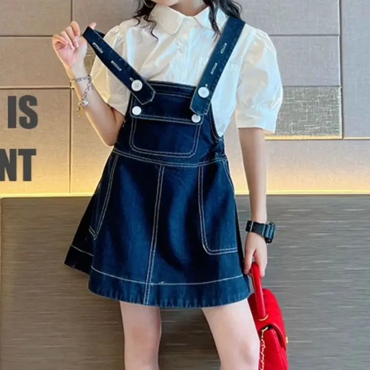 2025 new spring autumn summer Girls Kids T-shirt+short skirt sets comfortable cute baby Clothes Children Clothing