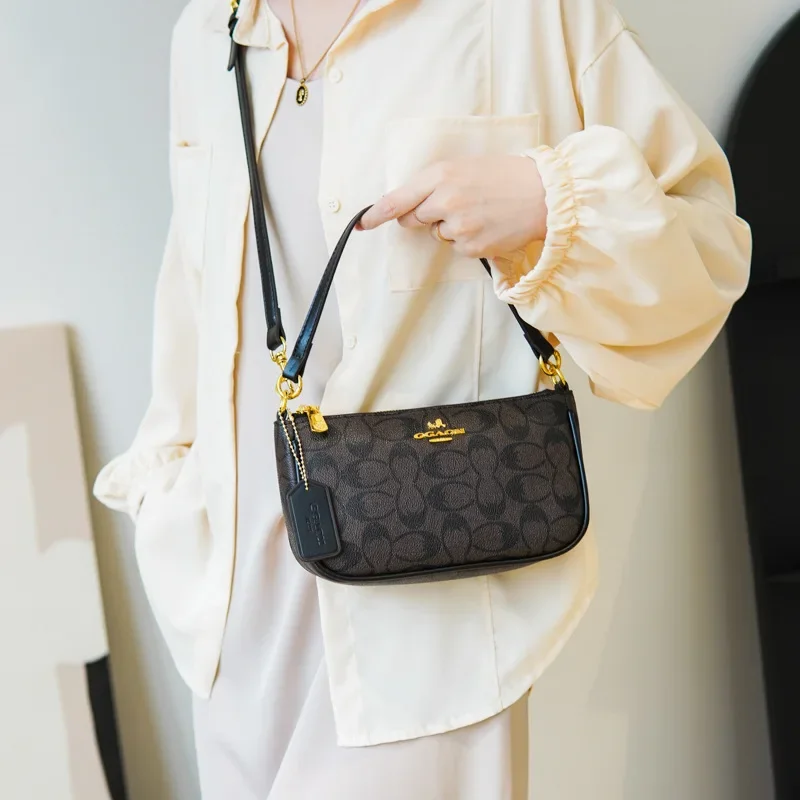 حقيبة يد نسائية صيفية أنيقة كاجوال متعددة الاستخدامات تحت الإبط مربعة من مادة PVC الناعمة بتصميم عتيق مع جيب داخلي بسحاب #3