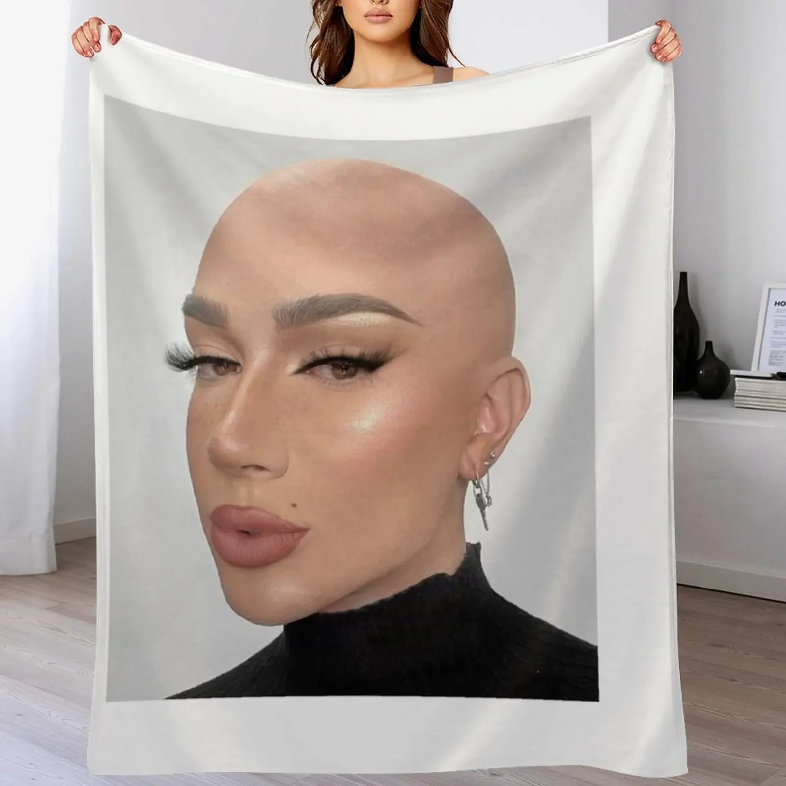 

James Charles Bald Throw Blanket Luxurious Soft Blanket Holiday Gift for Family