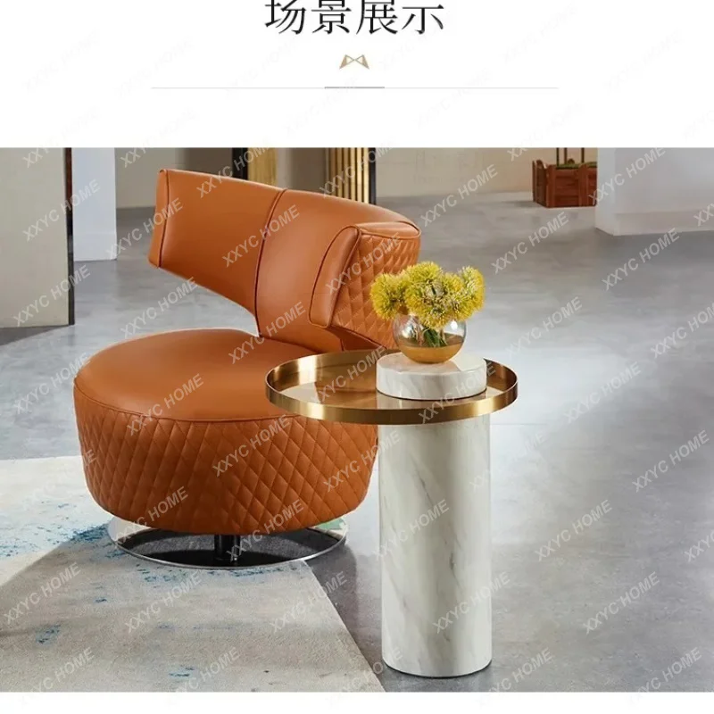 XX mobile marble sofa edge a few stainless steel corners a few light luxury simple modern creativity