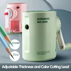 Adjustable Thickness Hand Cranked Pencil Sharpener for Students and Children Automatic Lead Drawing Color Lead Special Sharpenin