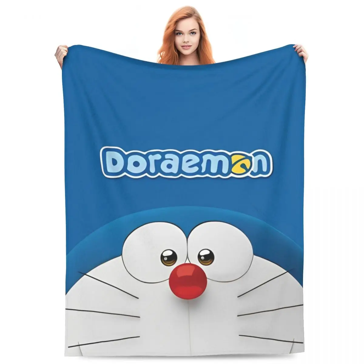 D-Doraemons Cartoon Movie Flannel Throw Blankets Blanket for Bedding Bedroom Super Warm Bed Rug