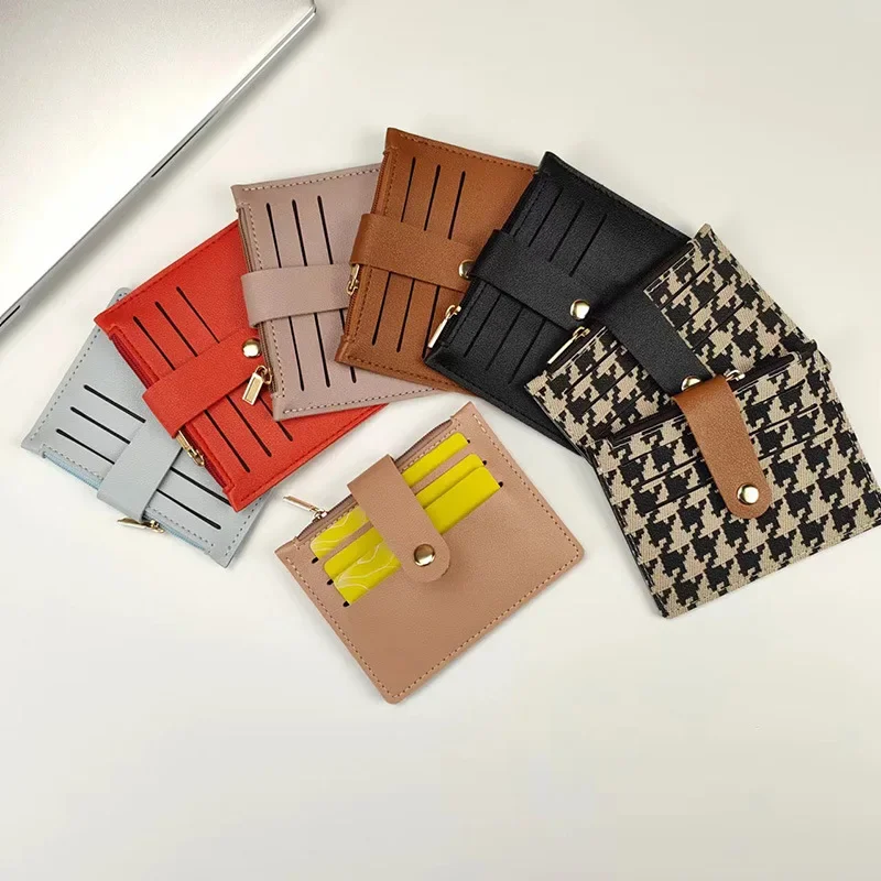 

PU ID Cards Holders Vintage Anti Thief Bank Credit Bus Cards Cover Coin Dollars Pouch Hasp Pocket Mini Wallets Bags Organizer