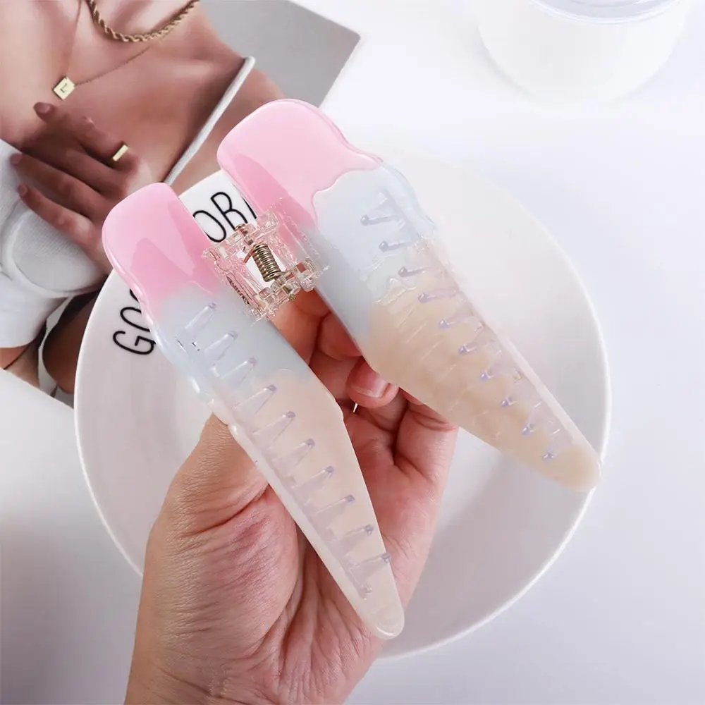 

Blue Ice Cream Acetate Hair Claw Cartoon All-match Juice Cocktail Hair Clip Summer Headdress Acetic Acid Shark Clip Girl