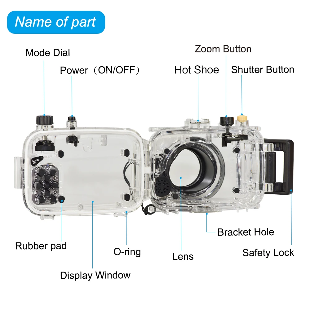 Waterproof Case for Sony RX100 II III IV Photography Underwater 40m Protective Housing Diving Equipment Camera Accessory