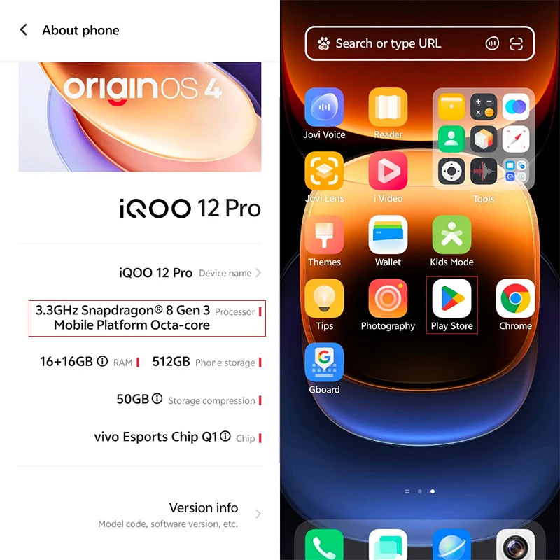 Vivo-iQOO 12 Pro snapdragongen 3, شحن فلاش 8 mAh AMOLED, 1500 mp, 100x تكبير رقمي, Google Play, NFC, جديد