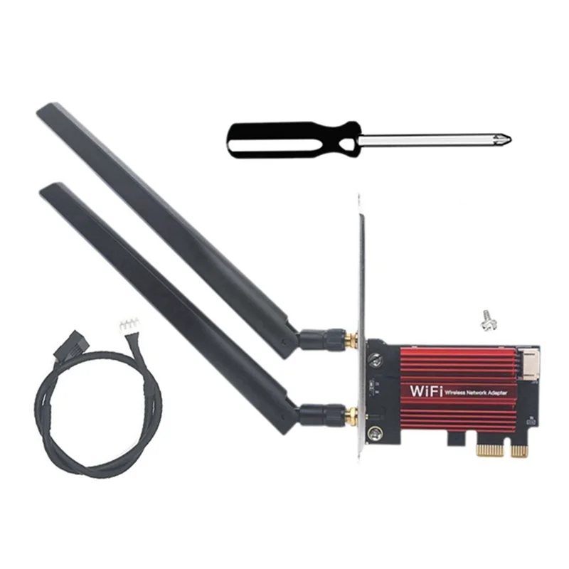 

Classic-MT7927 Wifi7 PCI-E Wireless Network Card+ 10Db Antenna Tri-Band 2.4G/5G/6Ghz 8774M Bluetooth 5.4 Desktop Wireless Adapte