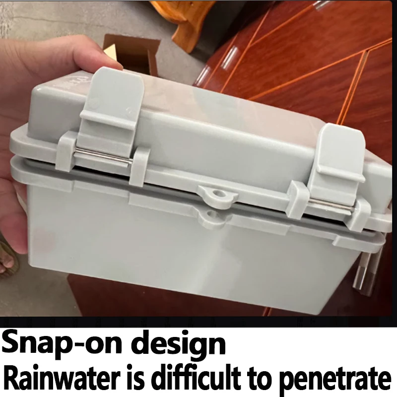 IP66 Waterproof Electrical Junction Box Gray/Transparent Cover ABS Plastic Enclosure Waterproof Power Outdoor Distribution Box