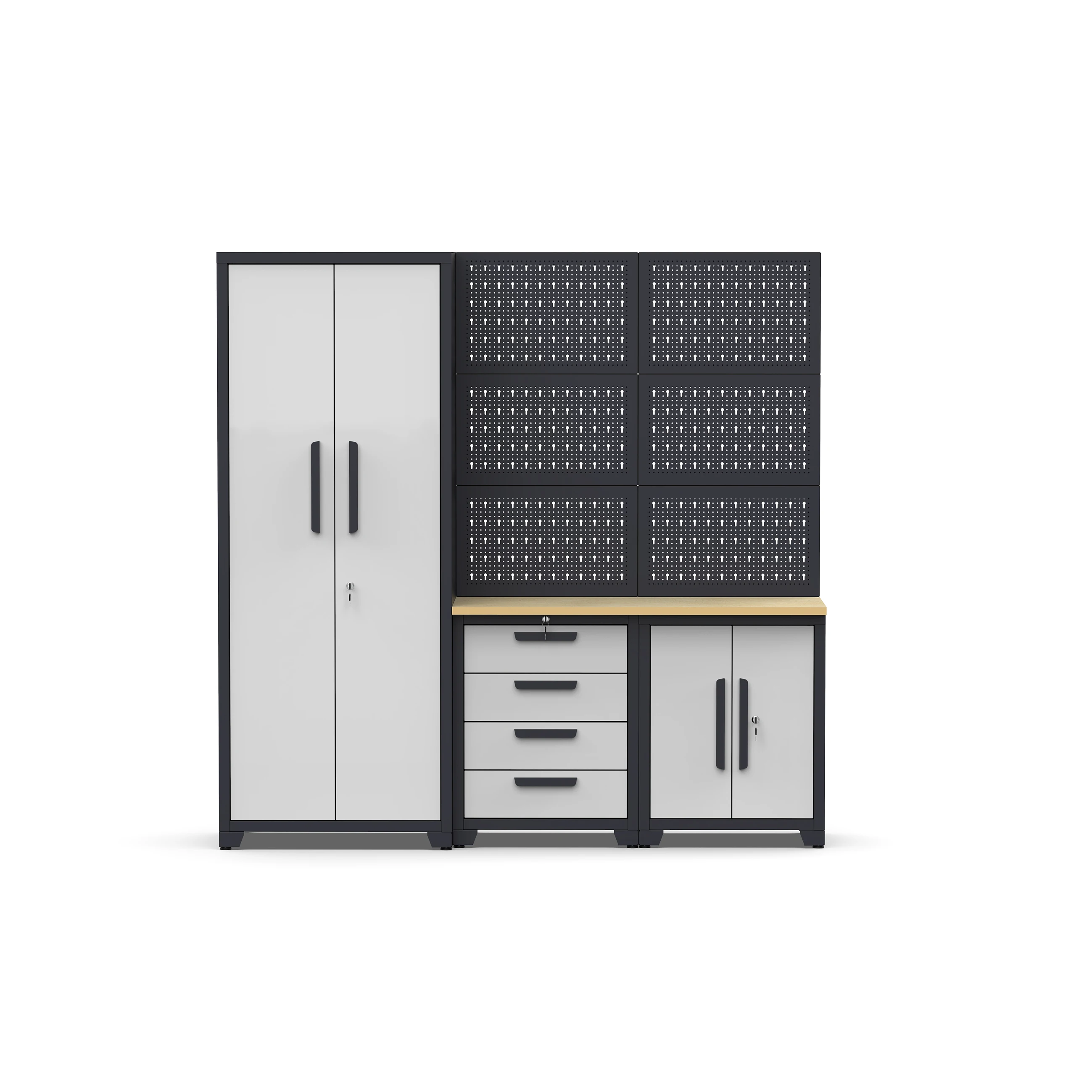 Modular Heavy-Duty Workshop Cabinet System | Professional Garage Storage Workstation With Toolbox & Workbench Functionality OEM