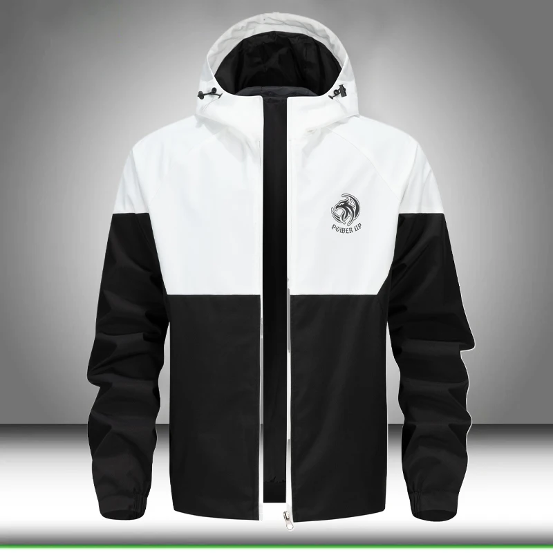 

Мужская спортивная уличная куртка с капюшоном европейского размера, повседневное свободное пальто, легкая ветровка, осенне-зимняя верхняя одежда, уличная одежда, топ