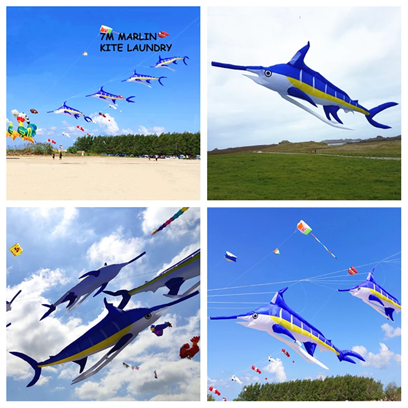 

free shipping Marlin fish kite flying soft kites for adults kite nylon inflatable kites outdoor kite pendant professional kite