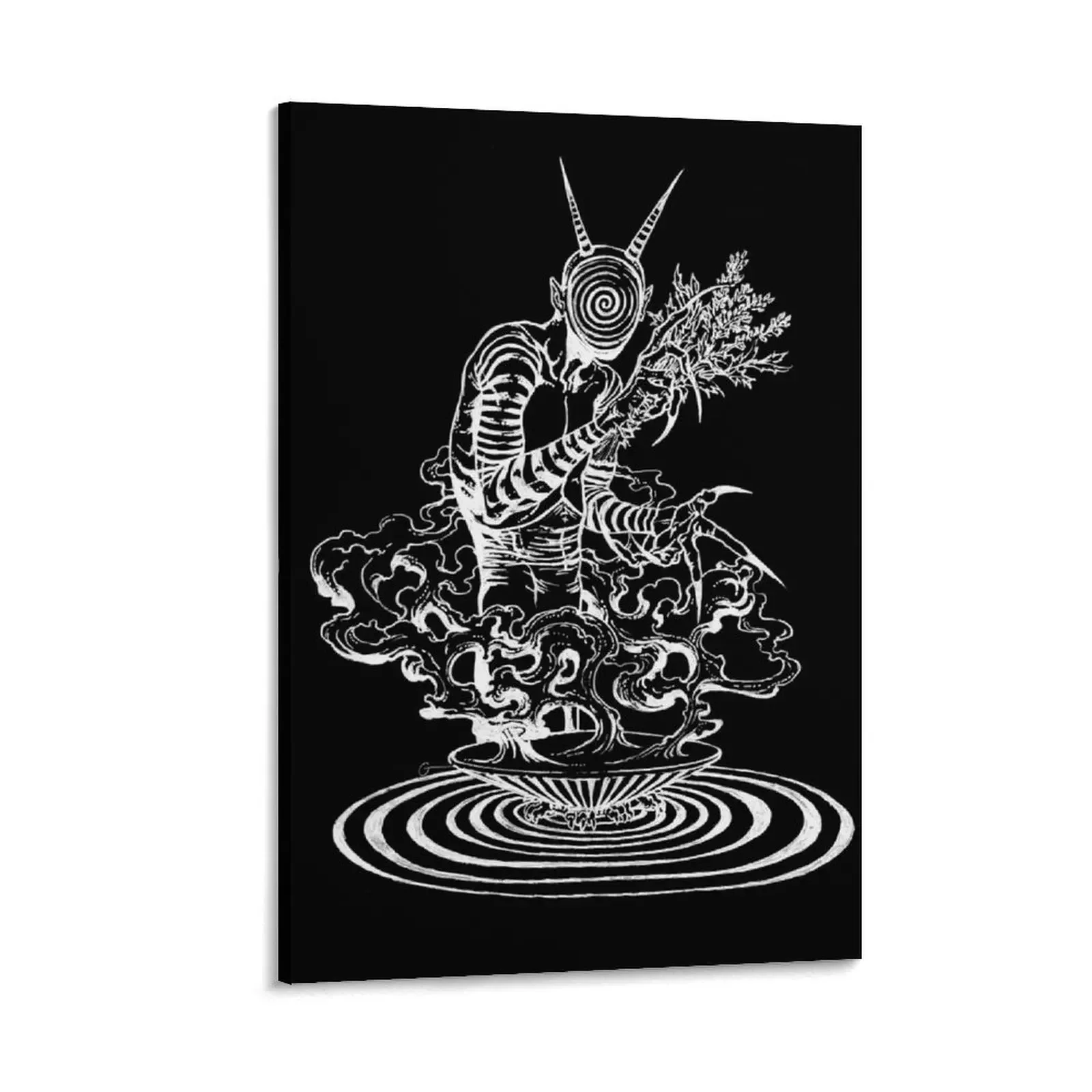 

Spirals and Mugwort - A Surreal Psychedelic Trip Canvas Painting vintage home decor home decor Posters on the wall