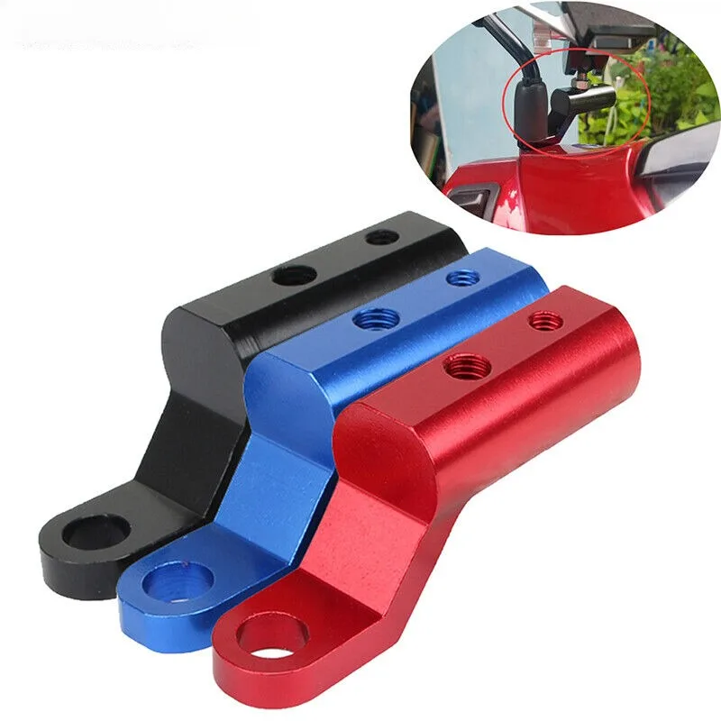 1PC Motorcycle Rearview Mirror Expander Bracket High Quality Universal Adapter Holder Mount Aluminum Alloy Motorbike Accessories