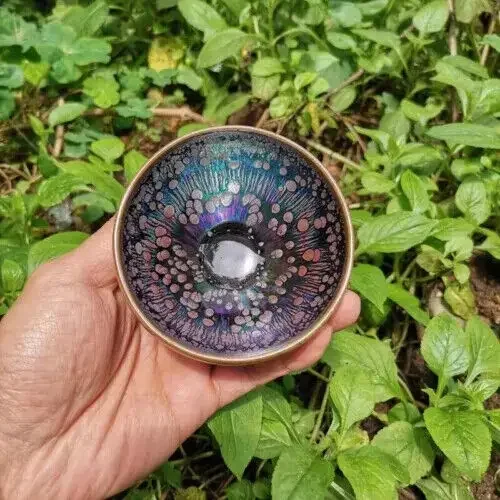 Tea Ware Tea Cup Jianzhan Chinese Tea Bowl Tenmokus With Colorful Glaze