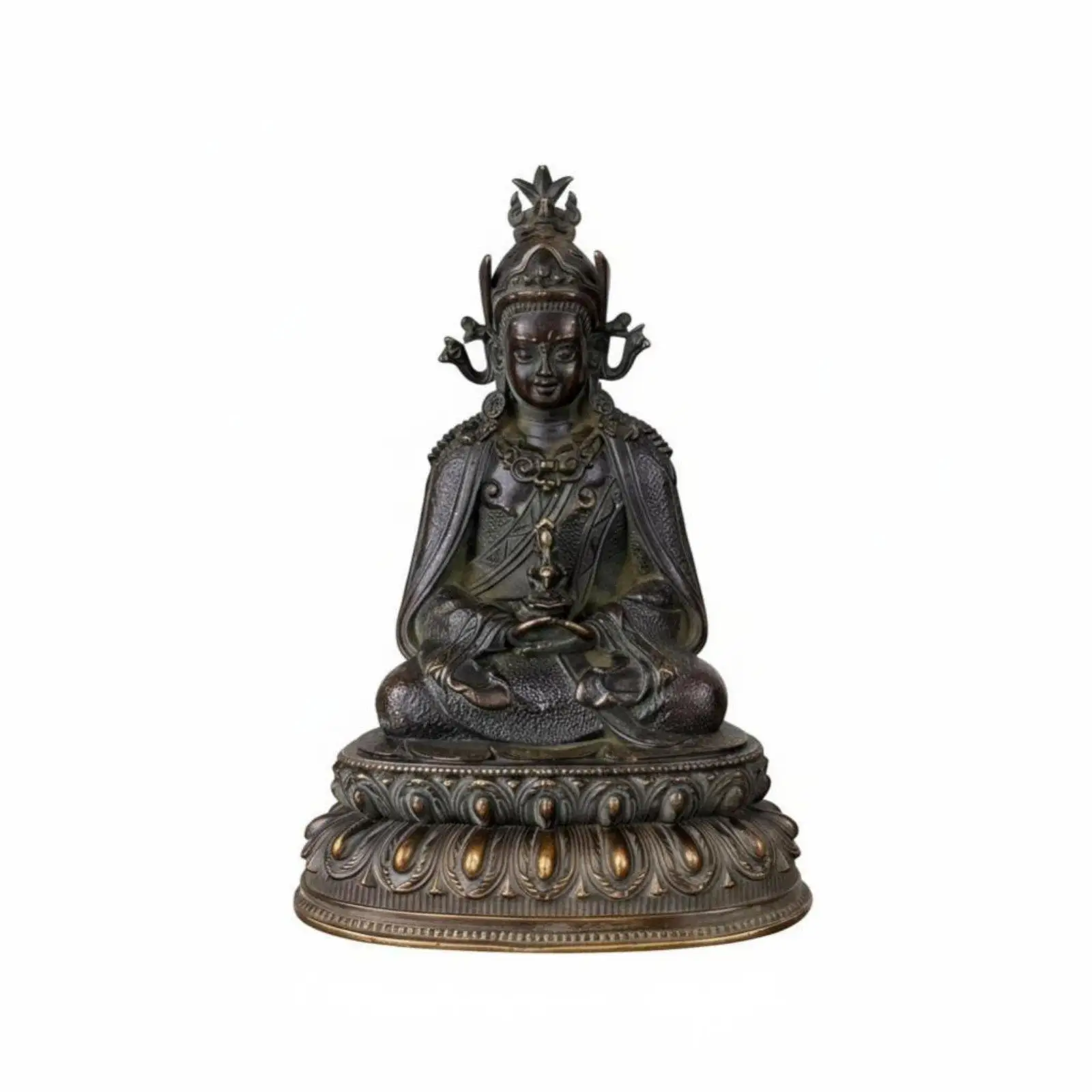 Classic Buddha Statue Prosperity Figurine Nepali Hindu Buddhist Decor for Spiritual Gift or Altar