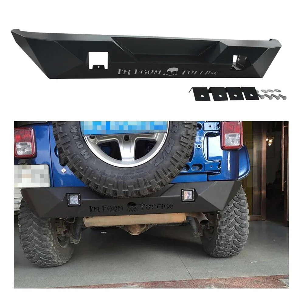 

Rear Bumper Blade Warriors Style With 2 LED Lamp for Jeep Wrangler JK 2007-2017 J293 LantSun