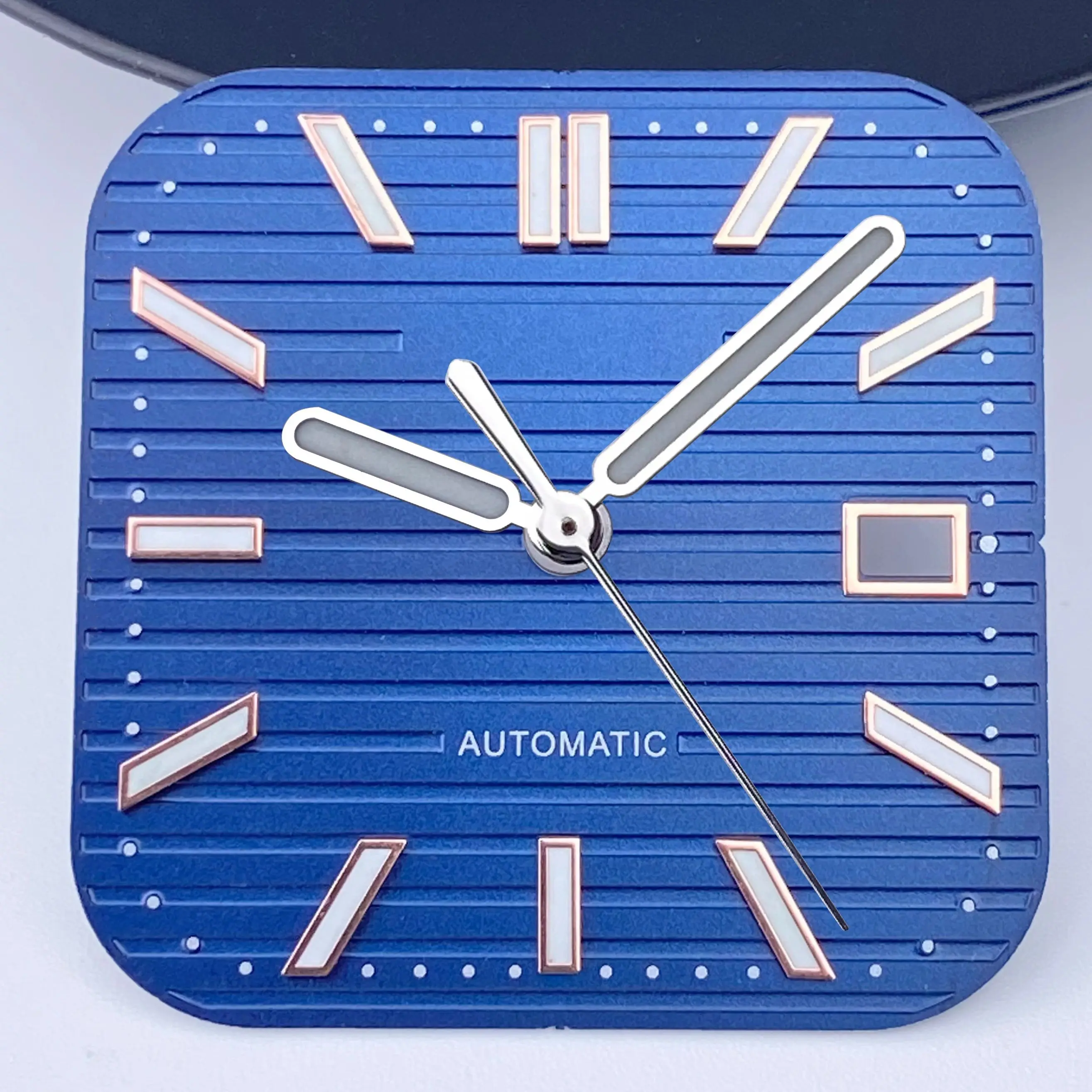 Квадратный корпус NH35 37,5 мм, нержавеющая сталь для PP CUBITUS, запасные части, подходят для NH35 NH36 NH70, калибр 29,5 мм, аксессуары для циферблата даты