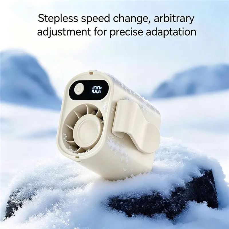BABZ Mini Fan USB Charging Portable Handheld Waist Hanging Desktop Fan Multifunctional for Outdoor Camping Travel