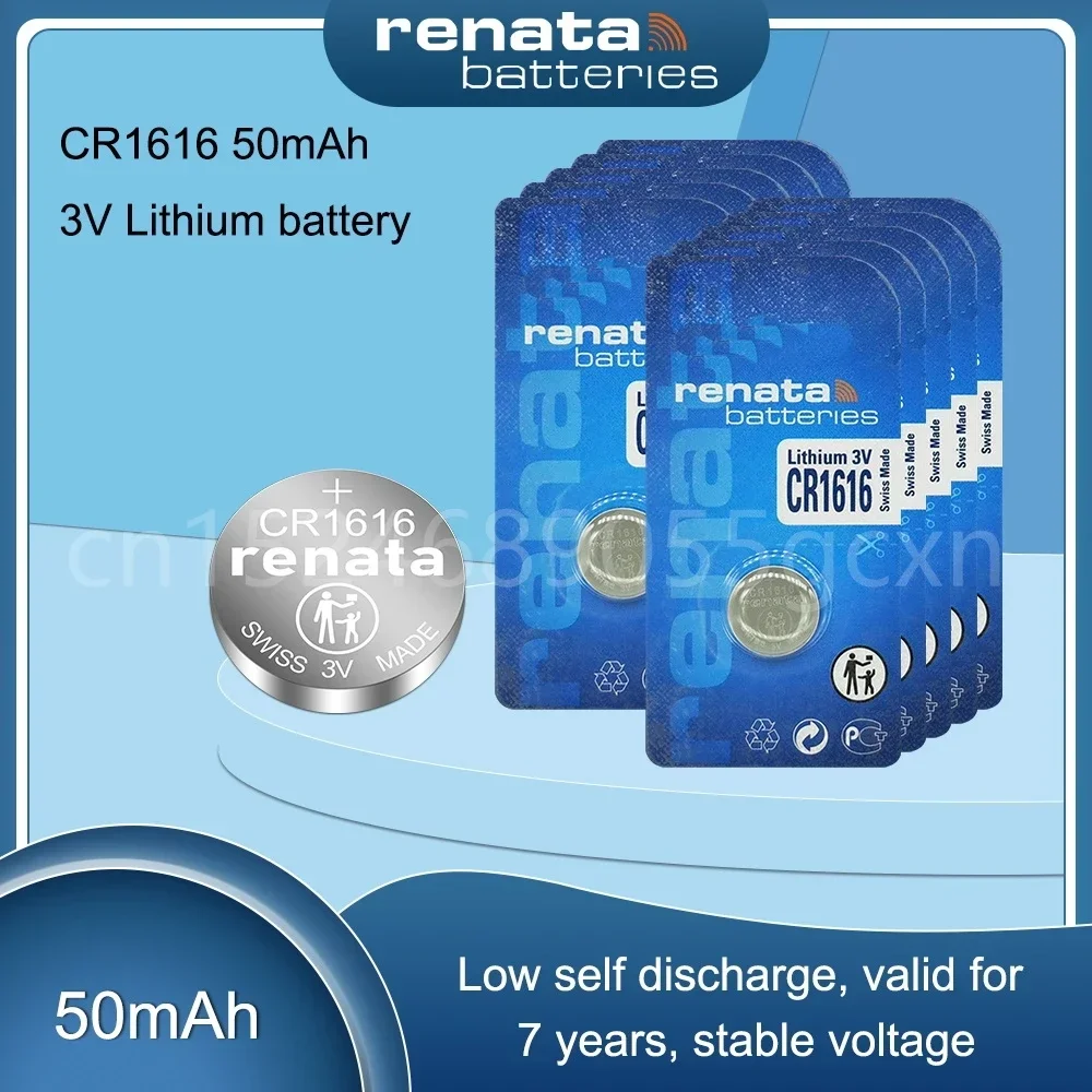 Renata CR1616 3v Lithium Control Battery Car Remote Battery Scales Motherboard