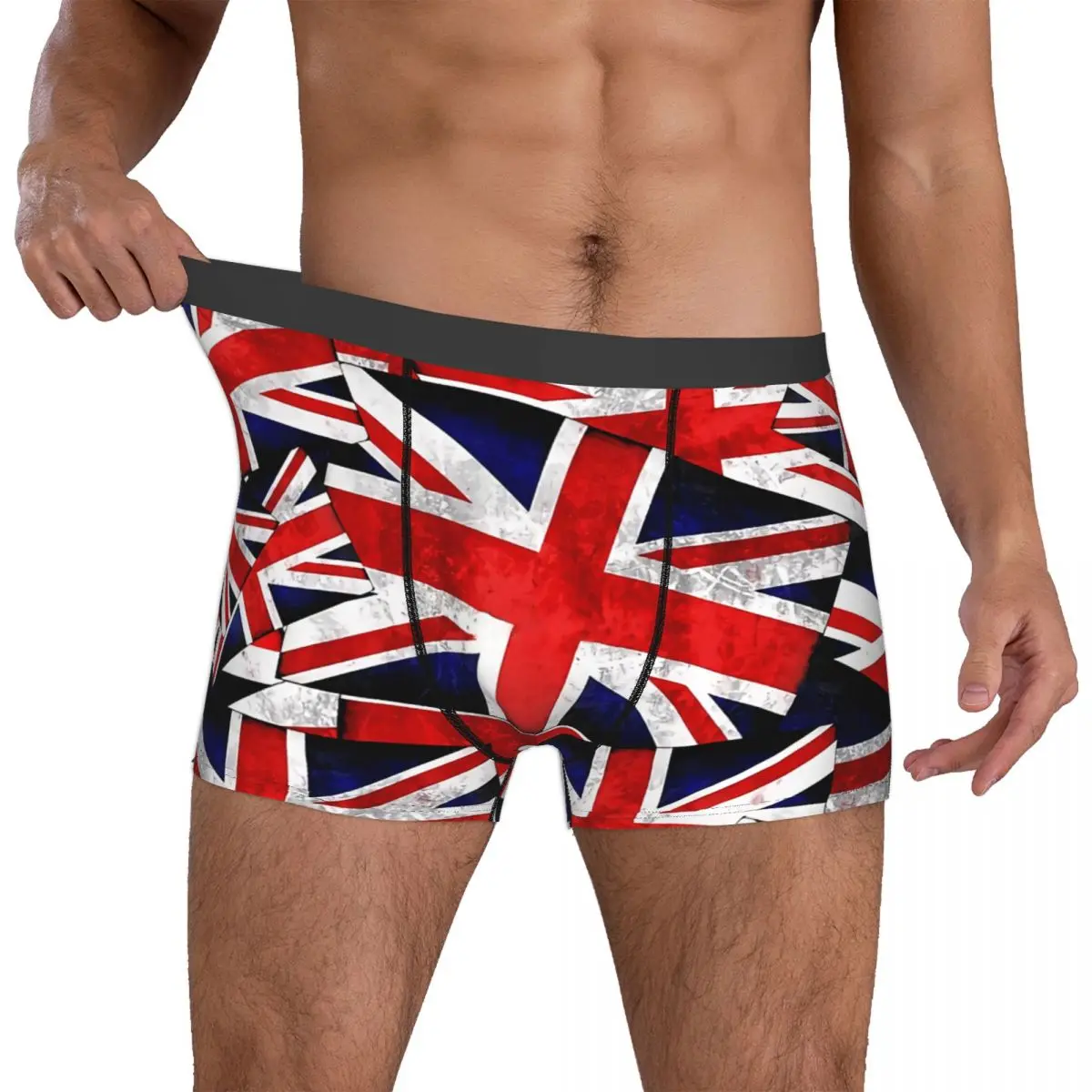 Union Jack British England UK Flag Man\'s Boxer Briefs Highly Breathable Underpants High Quality Print Shorts Gift Idea