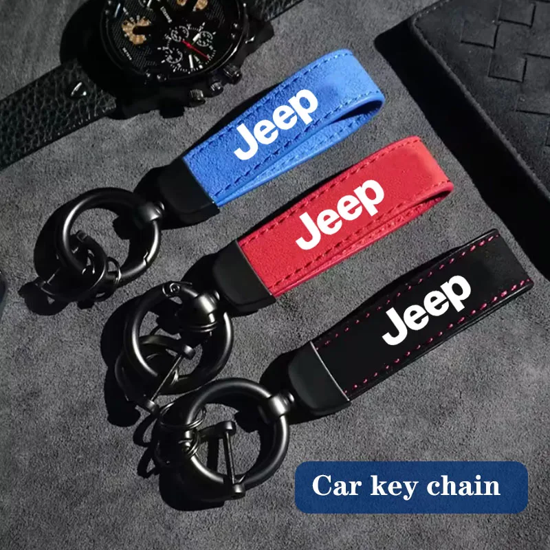 

Мужской брелок для ключей из замшевой кожи, роскошный женский брелок для ключей от автомобиля, аксессуары для Jeep Renegade Wrangler Cherokee Compass Patriot