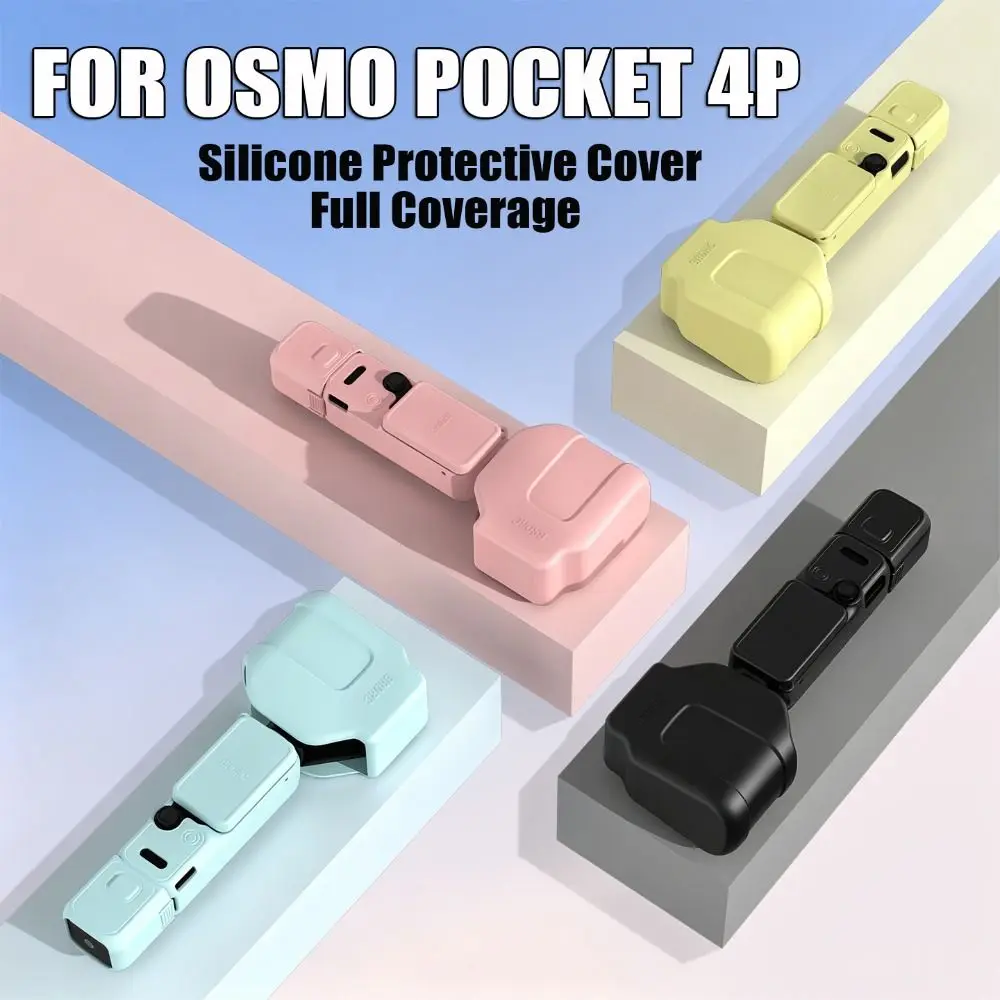 Silicone Protective Case Full Coverage Anti-Scratch Screen Proetctor Shockproof Lens Cover for DJI Osmo Pocket 4P