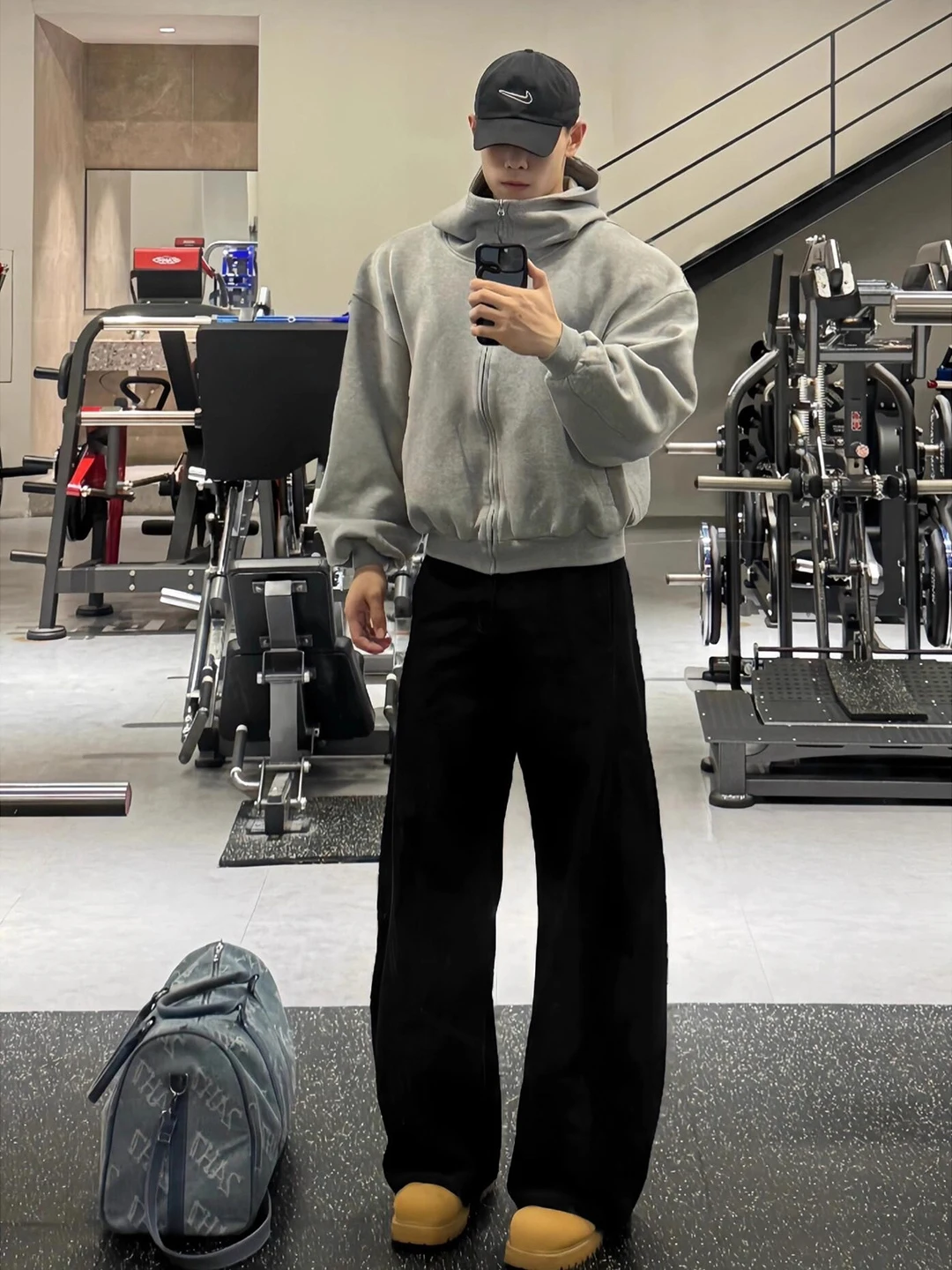 

Мужские зимние спортивные брюки Bla Fce с широкими штанинами и прямым кроем, на флисовой подкладке, повседневные, удобные, дышащие, джоггеры