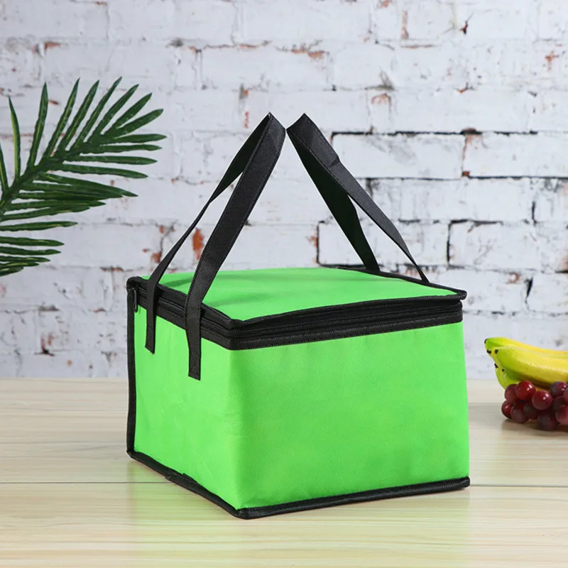 Insulated Thermal Cooler Bag Cool Lunch Foods Drink Boxes Drink Storage Big Square Chilled Bags Zip Picnic Tin Foil Food Bags