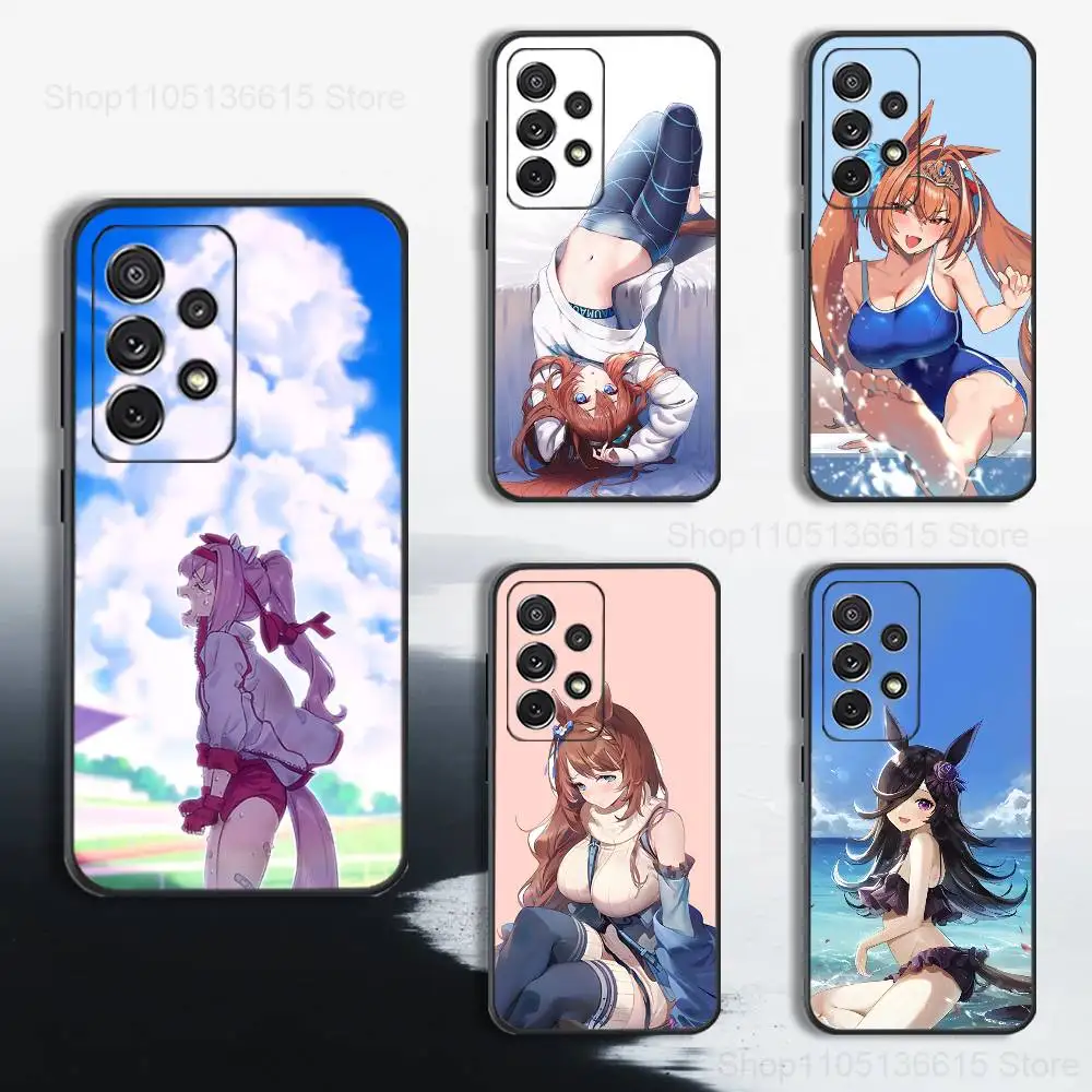 

UMA Musume PRETTY Derby Phone Case For Samsung S25,S24,S23,S22,S21,S20,S10,S9,Ultra,Plus,Lite,FE,Soft Silicone Black Cover