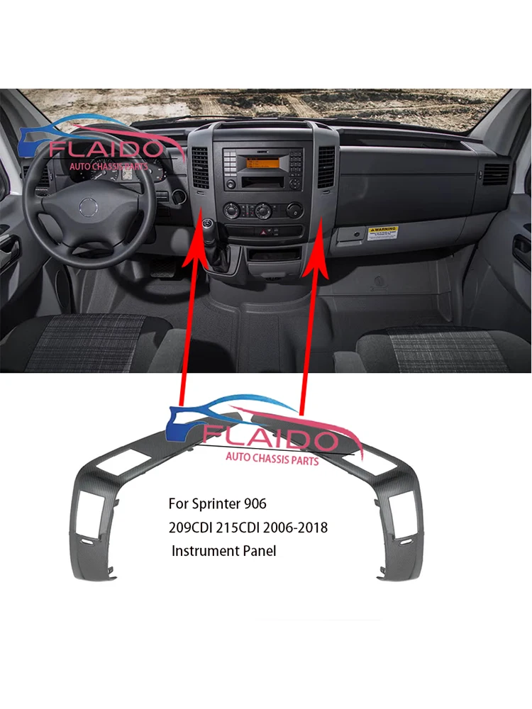 Décoration de tableau de bord en Fiber de carbone plaquée A9066890037 A9066890137 pour tableau de bord Sprinter 906 209CDI 215CDI 2006-2018