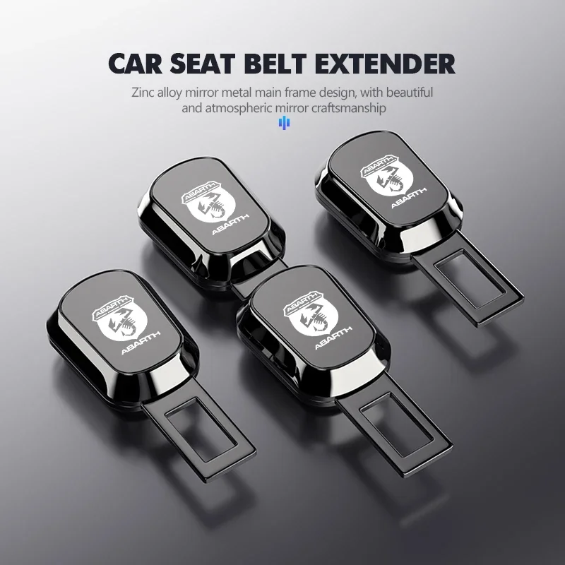 Car Seat Belt Extension Buckle Fastener Safety Strap Adapter For Abarth 500X 124 GT 595 695 Doblo Tipo