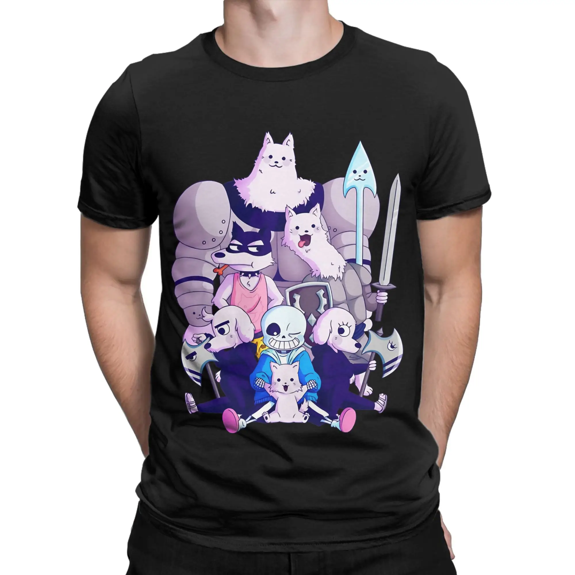Pixel Adventure Sprite Classic Undertale Funny Graphic 100% Cotton T-Shirt Tees Tops For Men