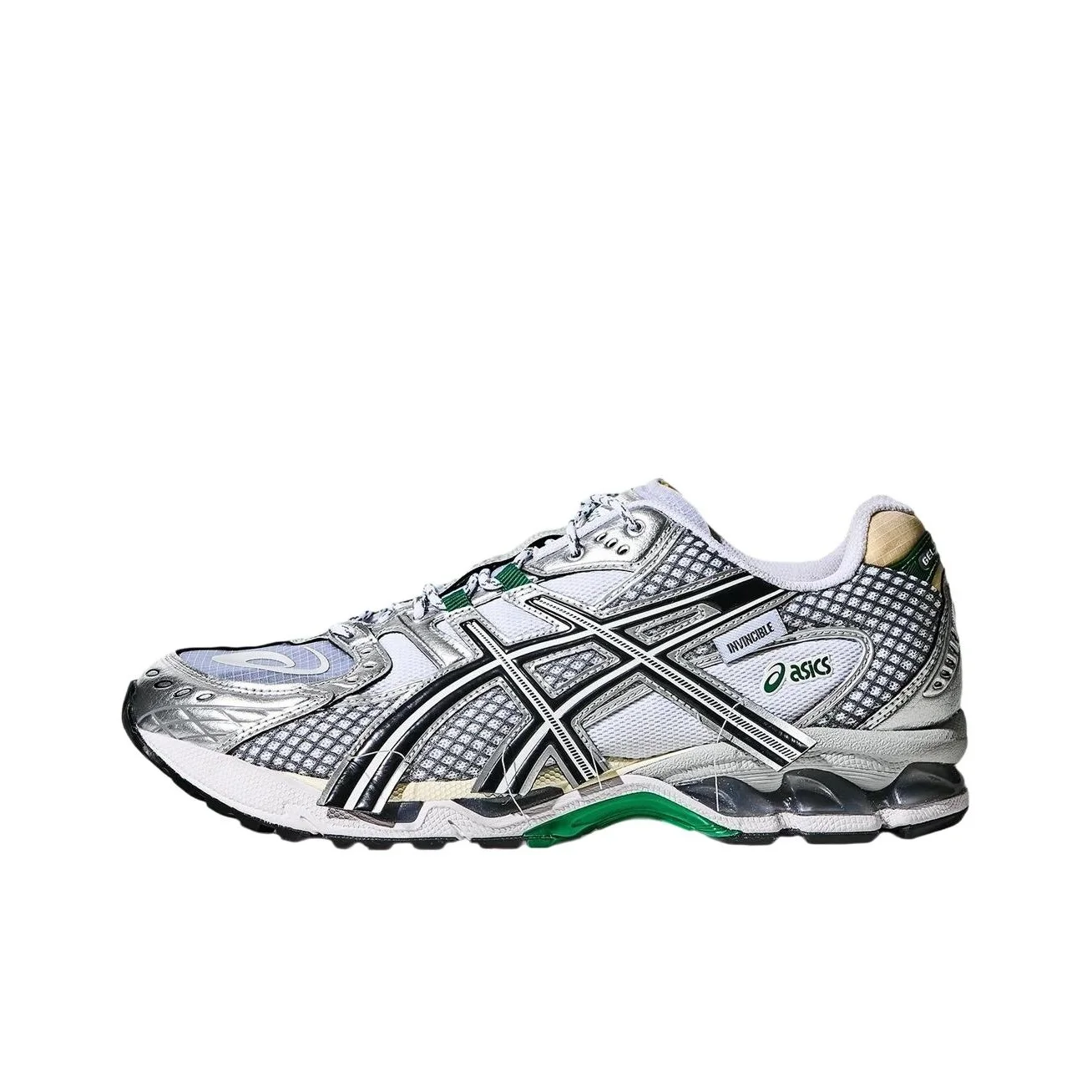 INVINCIBLE x ASICS GEL Nimbus 10.1 Abrasion Resistant Low top Casual Shoes Unisex White Green 1203A814-020