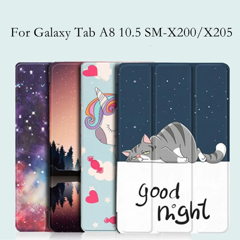 Case For Samsung Galaxy Tab A8 2021 Tablet Adjustable Folding Smart Cover for Samsung Galaxy Tab A8 10.5 SM-X200 SM-X205 funda