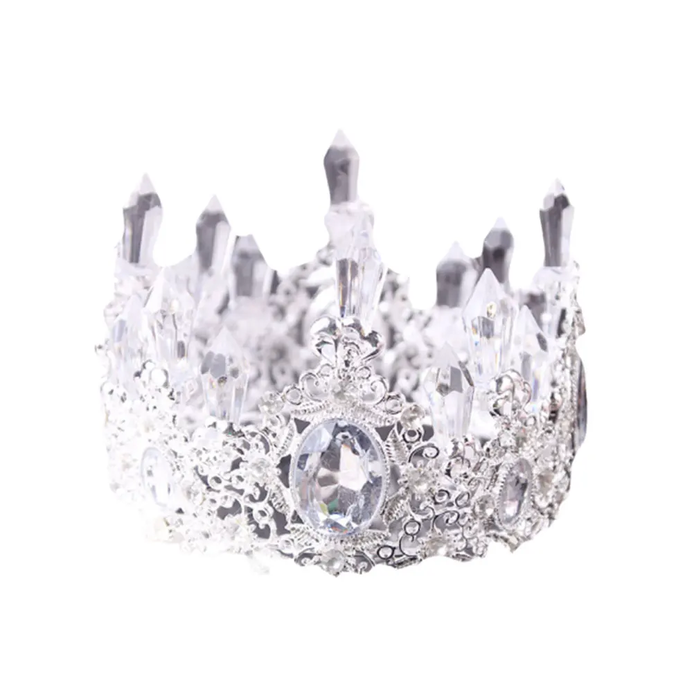 

Crystal Crown Cake Topper Baroque Queen Crowns Craft Wedding Birthday Decor Dessert Crown Elegant Realistic Safe