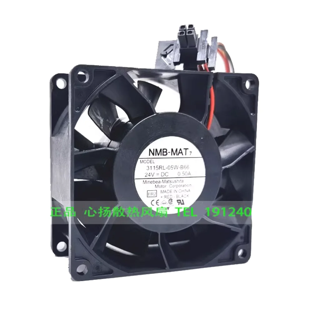 New for 3115RL-05W-B66 24V 0.5A 8038 8cm 80mm 80*80*38mm 4-wire with original plug ACS880 cooling fan