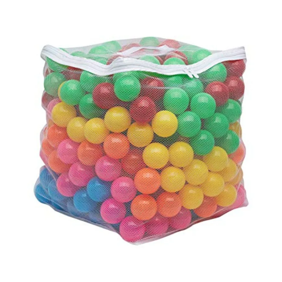 

BPA Free Ball Pit Balls with Storage Bag, Crush-Proof Plastic for Toddlers 12+ Months Play, Phthalate Free, 6, Pack of 400