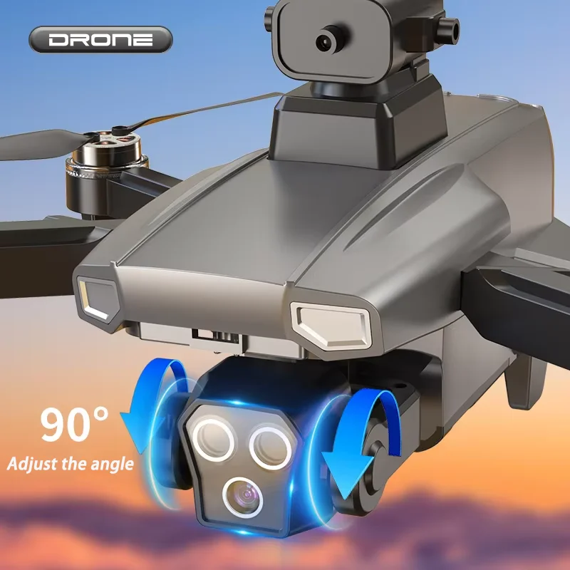 듀얼 WiFi FPV 카메라와 장애물 회피 기능을 갖춘 전문가용 HD 4K 드론, 항공 촬영 및 드론 카메라 생일 선물용