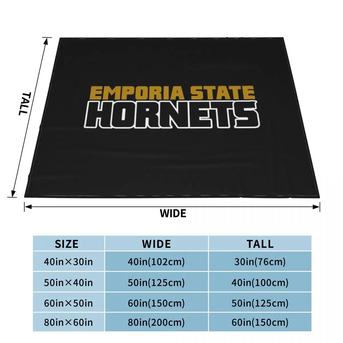 Emporia State Hornets Throw Blanket Moving Thins Blankets