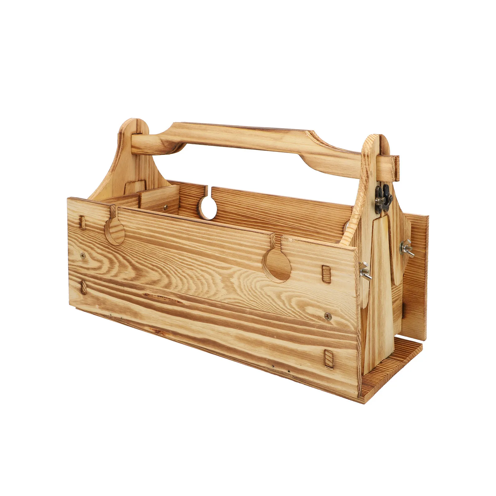 

2-in-1 Folding Picnic Table with Basket Storage Portable Wooden Table for Travel Outdoor Camping Picnic Wine Snacks Fruit