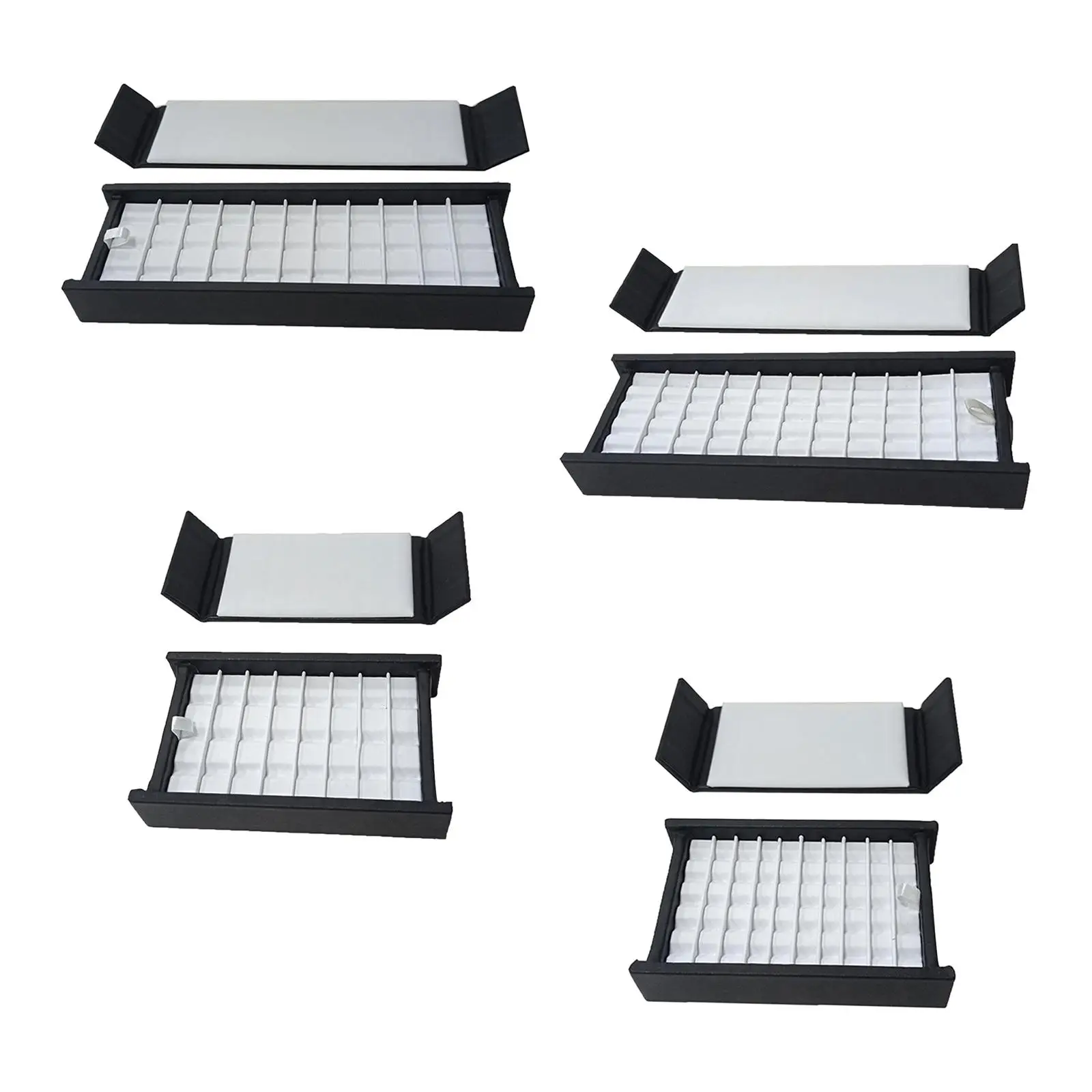 Jewelry Organizer Box GEM Storage Box for Women Large Capacity Rectangular Diamond Display Tray Trinket Box for Necklaces