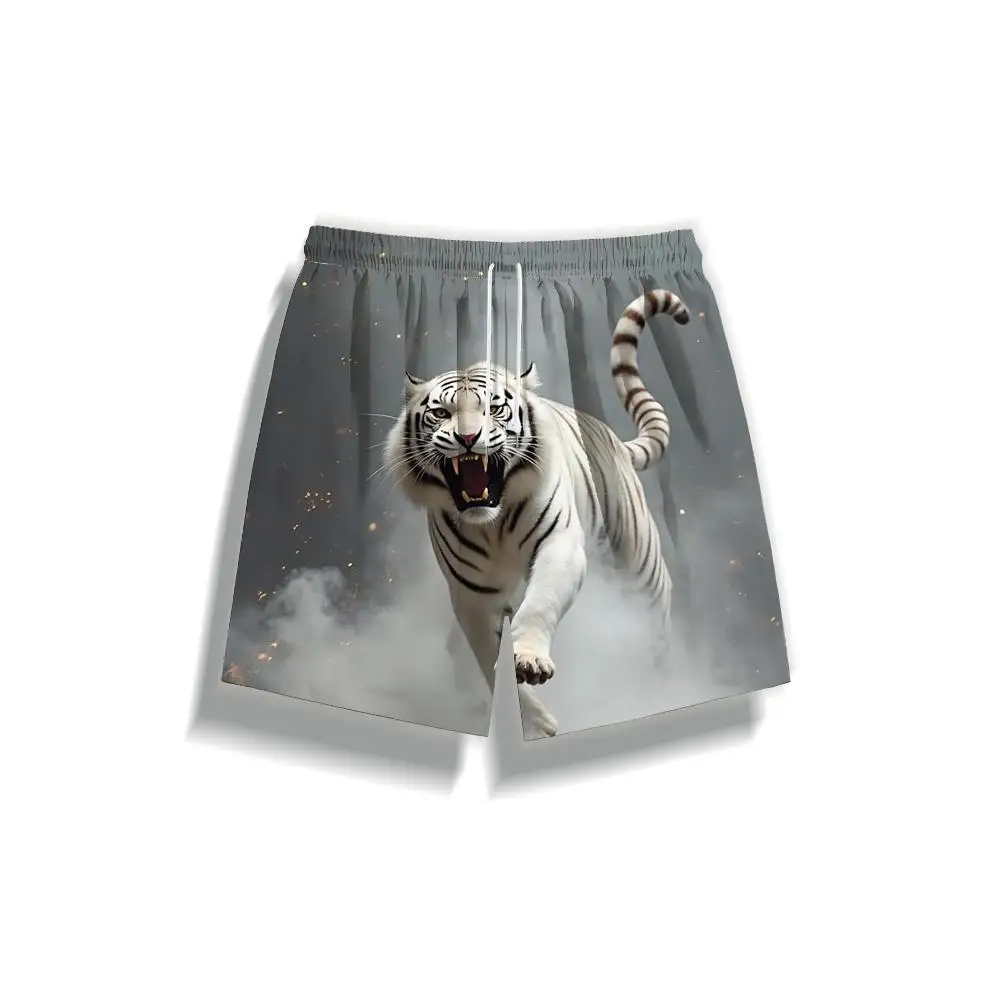 

1pcs Men's Short swim trunks2026 Summer 3D Printed Short sleeve pants for man sport Breathable Polyester Quick drying running