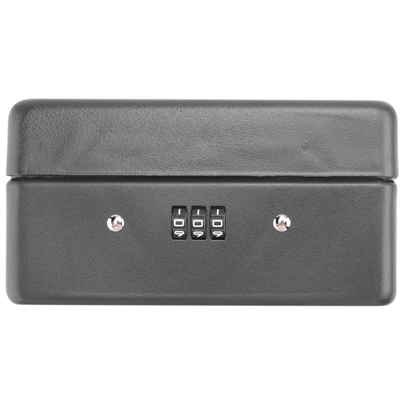 Caixa de moedas de metal durável AF90 com bandeja de armazenamento com trava - caixa de moedas pequena com fechadura de combinação 15 x 12 x 7,7 cm